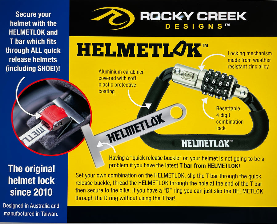 HelmetLok T Bar and Cable